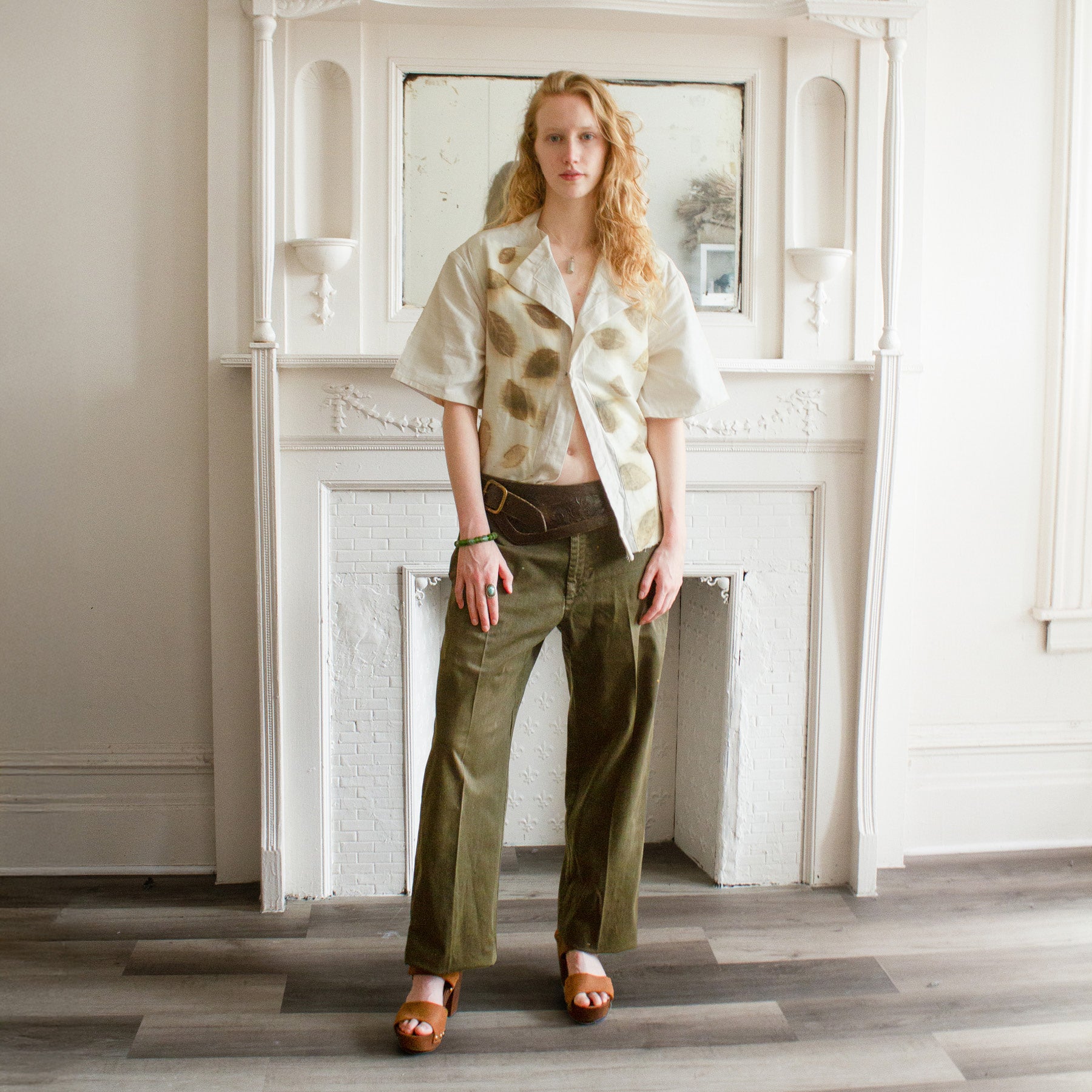 Summer Leaf Button-Up